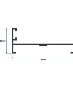Batiente 2” sin Venas para Puerta Pesada