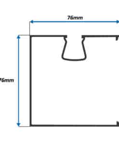 Esquinero para Ventana Fija de 3"