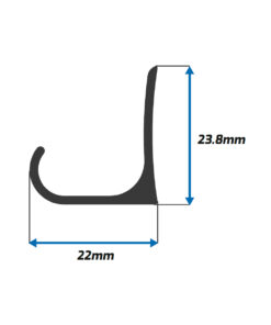 Jaladera de Aluminio para Cancel de Baño